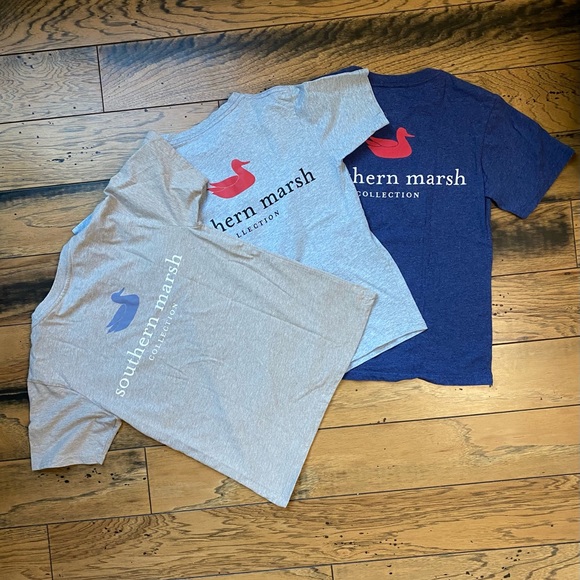 Other - Bundle of 3 Boys Youth M Southern Marsh pocket tee